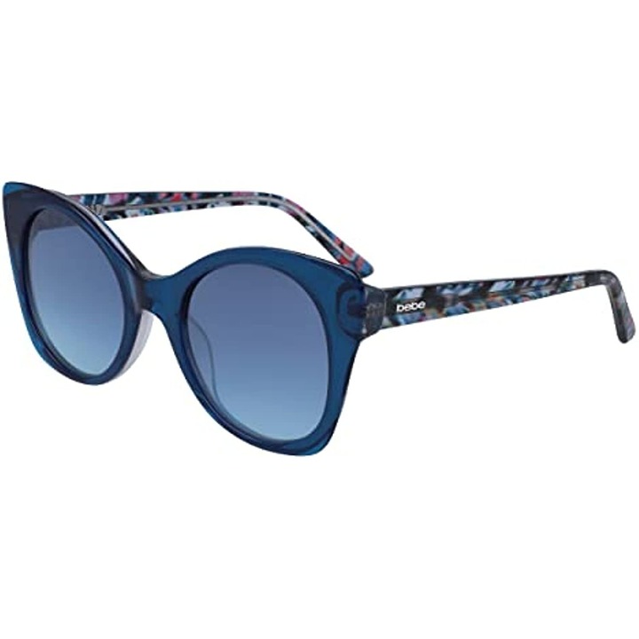 NEW Bebe BB 7227 430 Teal Sunglasses with Mirror Lenses & Bebe Case