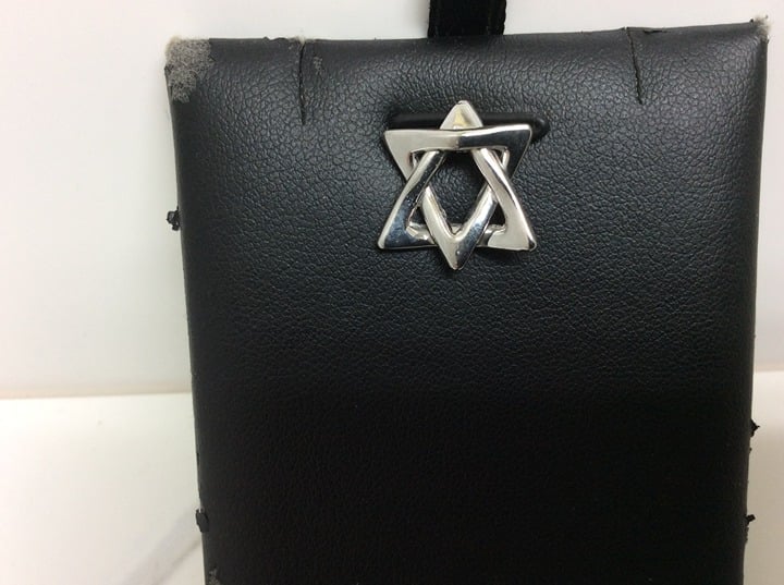 Mens Ladies 14k White Real Solid Gold Star of David Charm Pendant 2.30gr