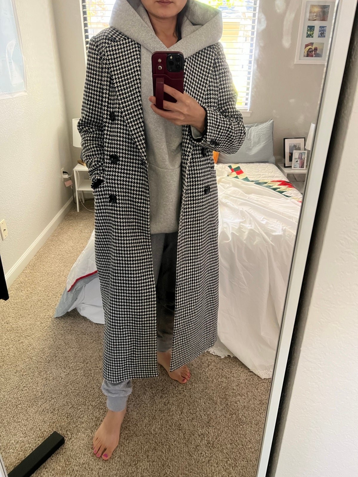 Brand: DYNAMITE Long melton coat
