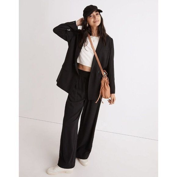 Madewell Drapeweave Caldwell Double-Breasted Blazer, Medium