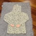 Kind heart fiere mind white, gray and orange cotton stretch sweatshirt