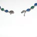 Vintage Sterling Silver Lapis Lazuli & Malachite Hinged Teardrop Necklace