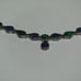 Vintage Sterling Silver Lapis Lazuli & Malachite Hinged Teardrop Necklace