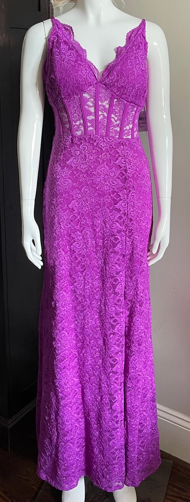 NWT Morgan & Co Magenta Prom Dress Juniors Size 11