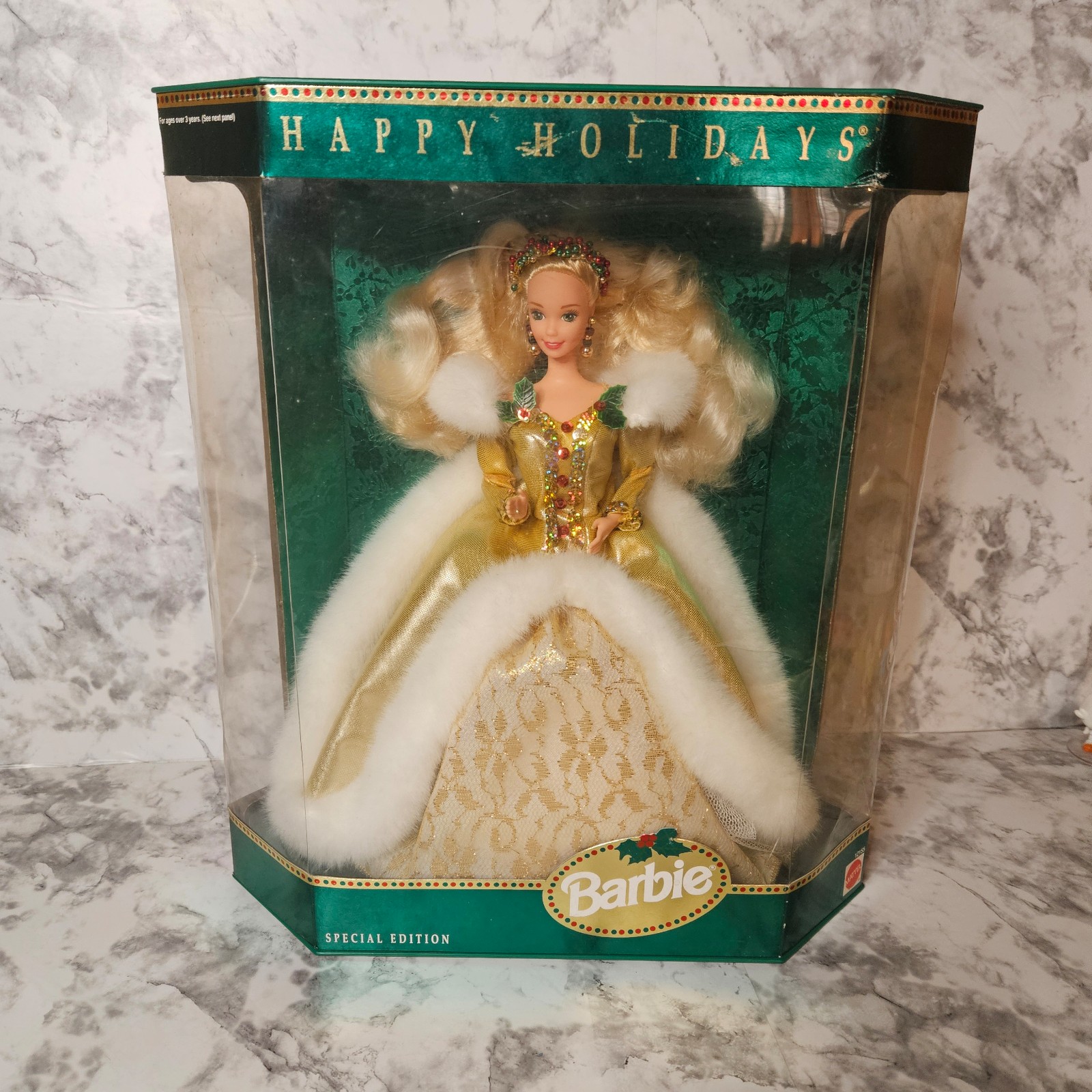 RARE Authentic Happy Holidays 1994 Special Edition Barbie - Misprint Green Eyes