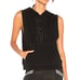 Alala Black Lace Up Sleeveless Athletic Hoodie Vest S