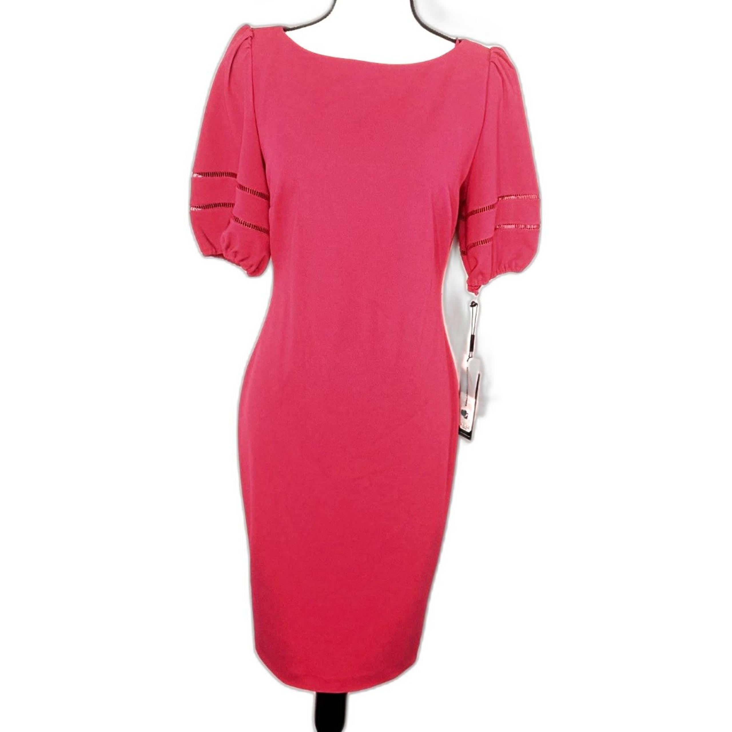 Karl Lagerfeld Paris Sheath Dress; Sz 6Hot Pink/Fuchsia.  NEW W TAG