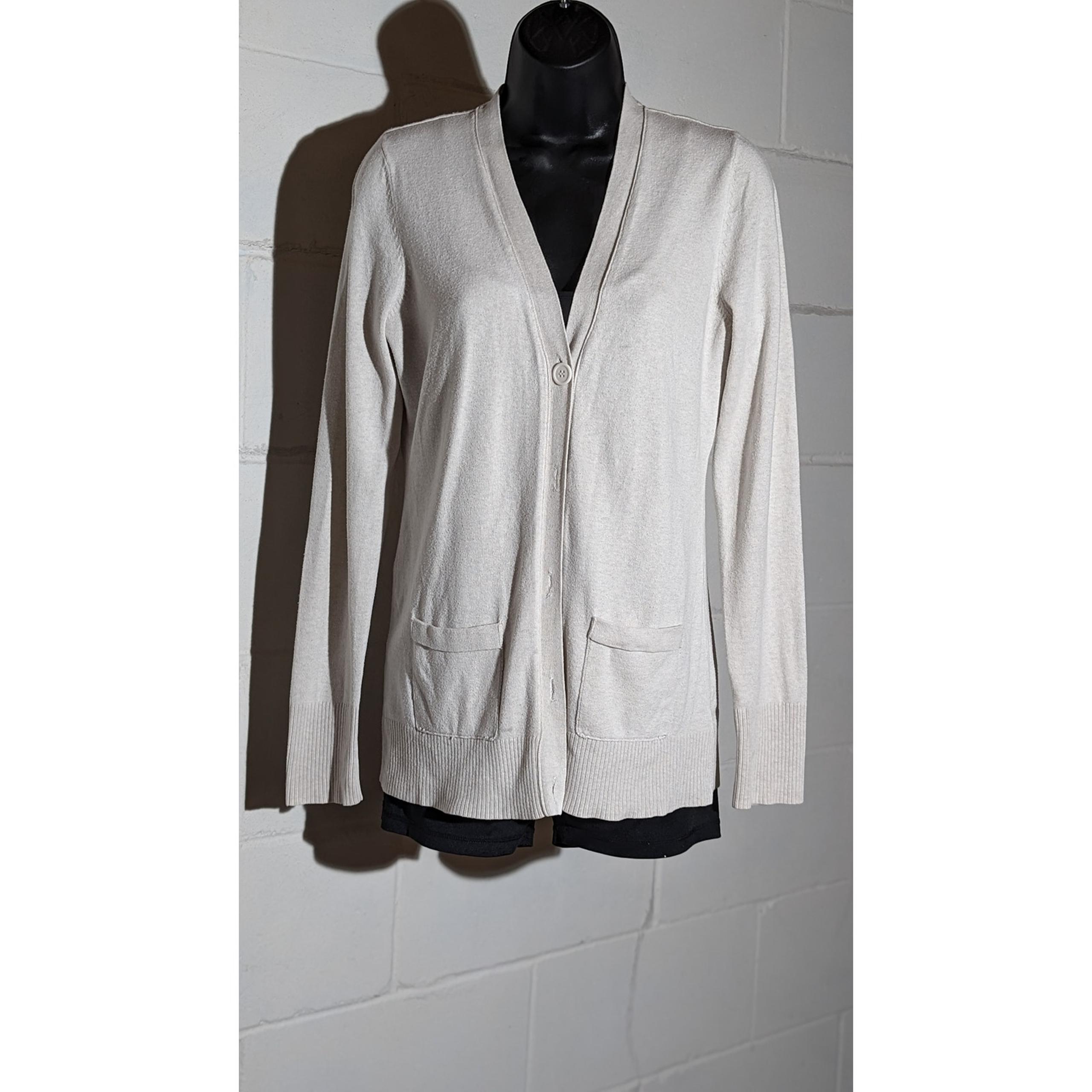 Faded Glory Light Tan Cardigan Sweater