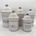 Pierre Deux Vintage French Ceramic Storage Canister Set Of 5