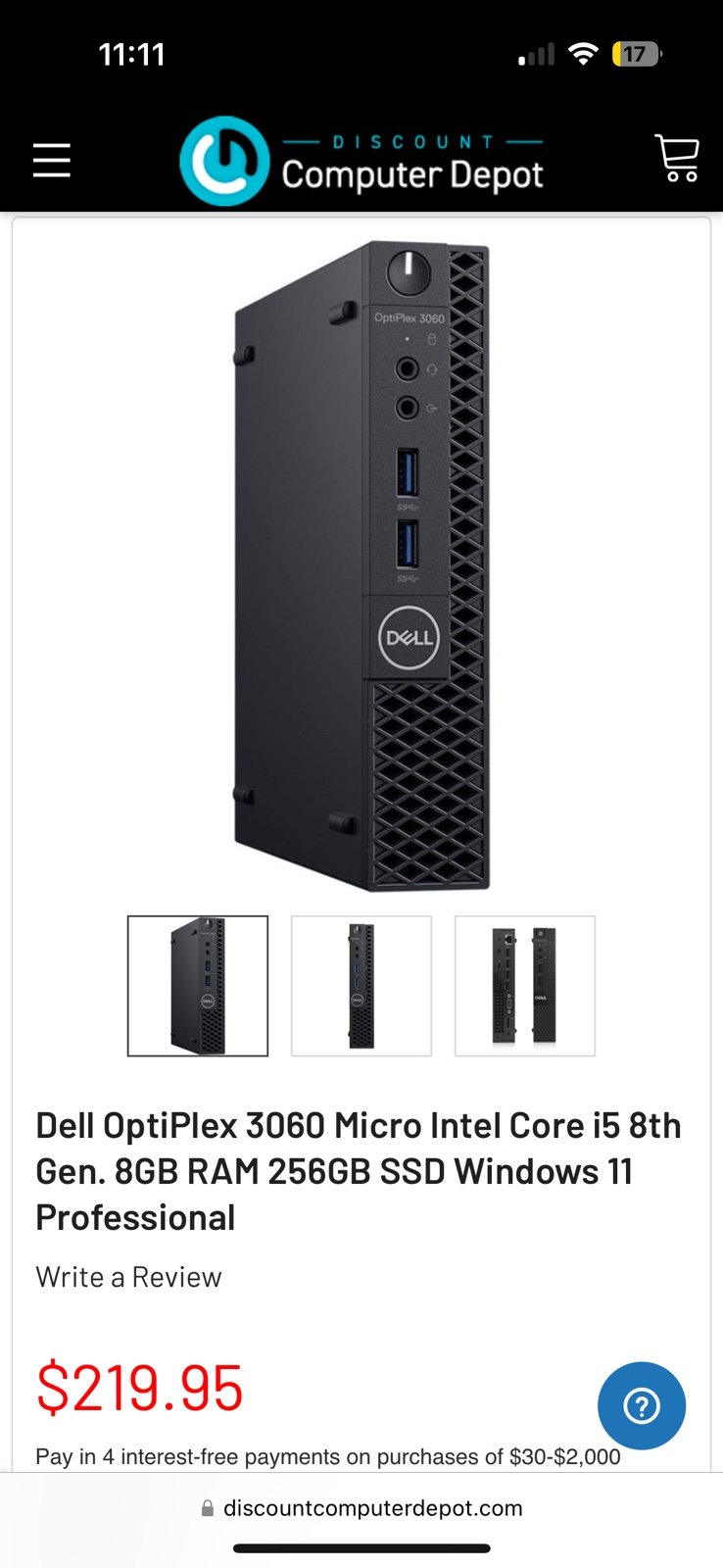 Dell OptiPlex 3060 micro