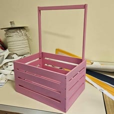 NEW Wooden Shower Party Crate Closet, Shower Party Basket with Handle