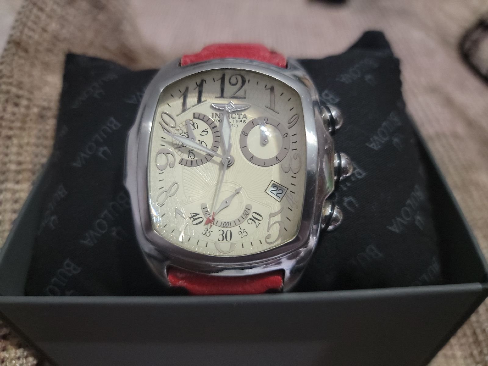 Invicta Lupah Swiss Movement Quartz Leather Watch