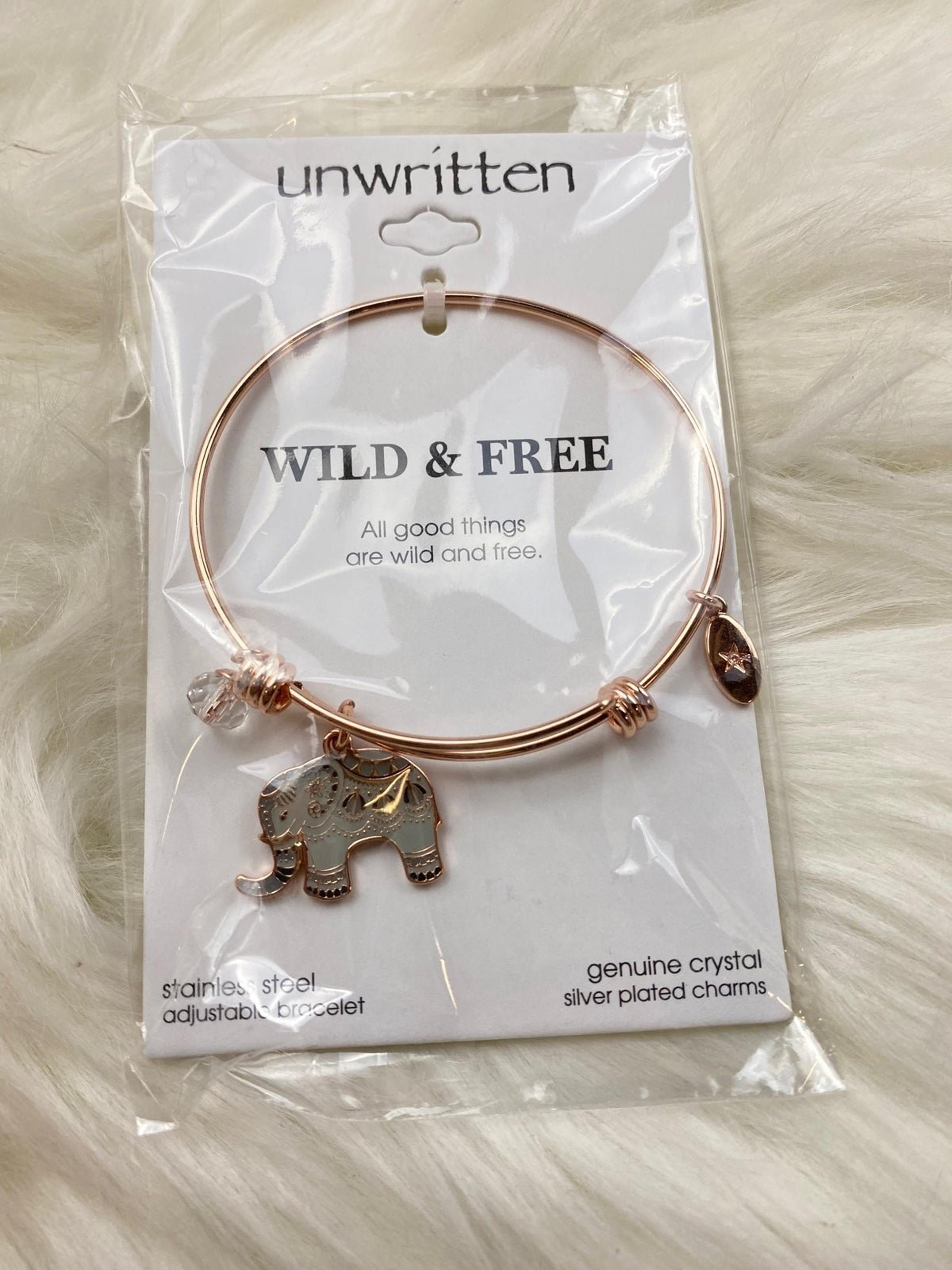 "wild & free" rose-gold toned charm bracelet KK29-4 - Unwritten
