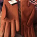 Coach brown leather tech gloves