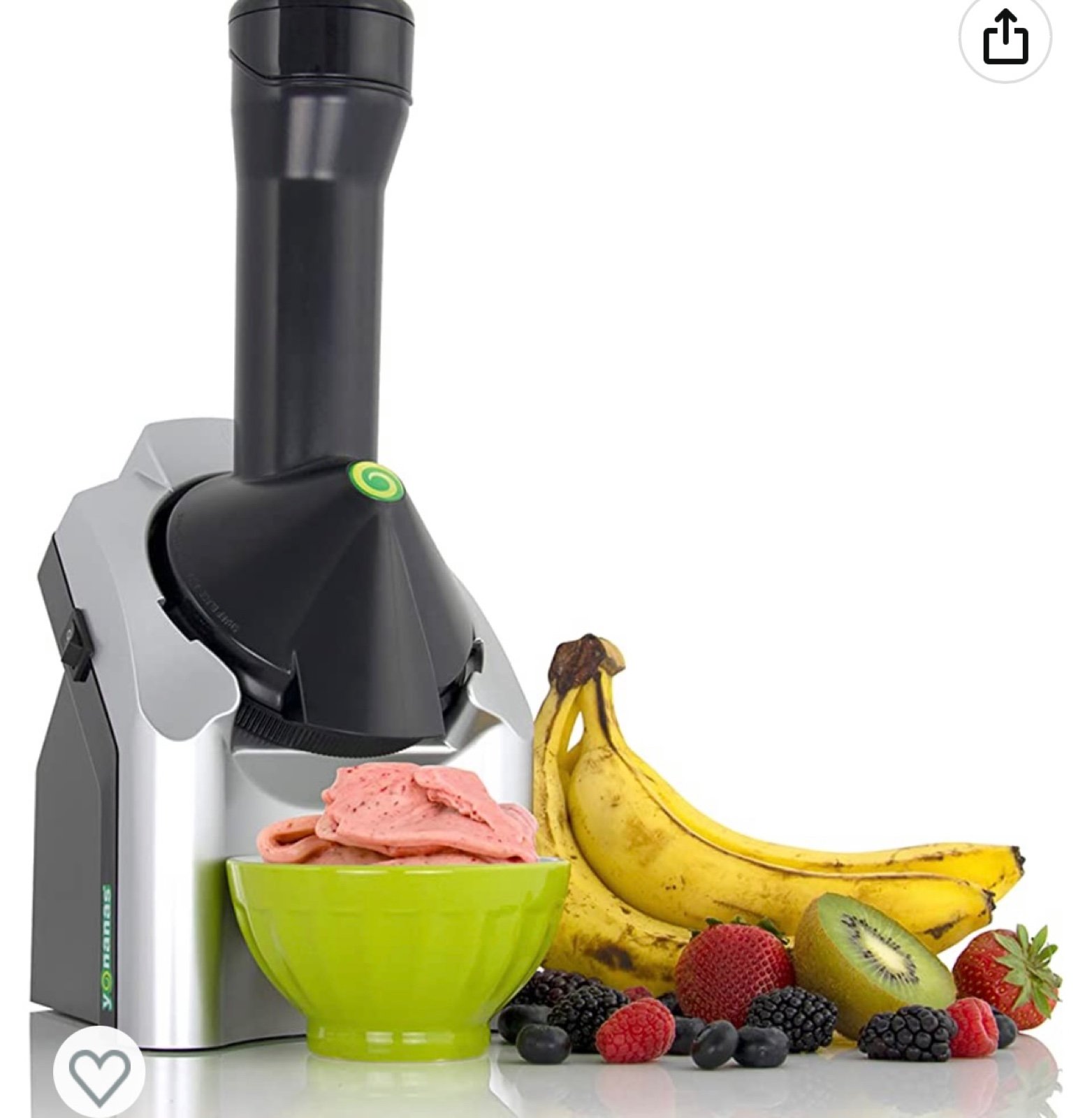 Edgecraft Yonanas Classic Vegan Non-Dairy Frozen Fruit Soft Serve Dessert Maker