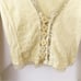 Free People Yellow Balloon Sleeve V-Neck Cotton Blend Cropped Cardigan Size XS