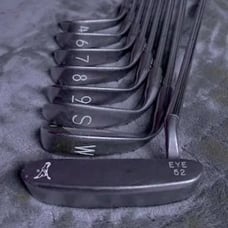 RH PING EYE 2 Green Dot Iron Set Very Rare EZ-LITE Shafts & a PING EYE 52 Putter