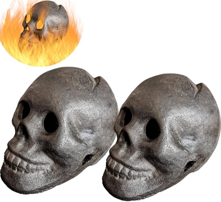 Outdoor Fireplaces Human Skull Gas Log Indoor Metal