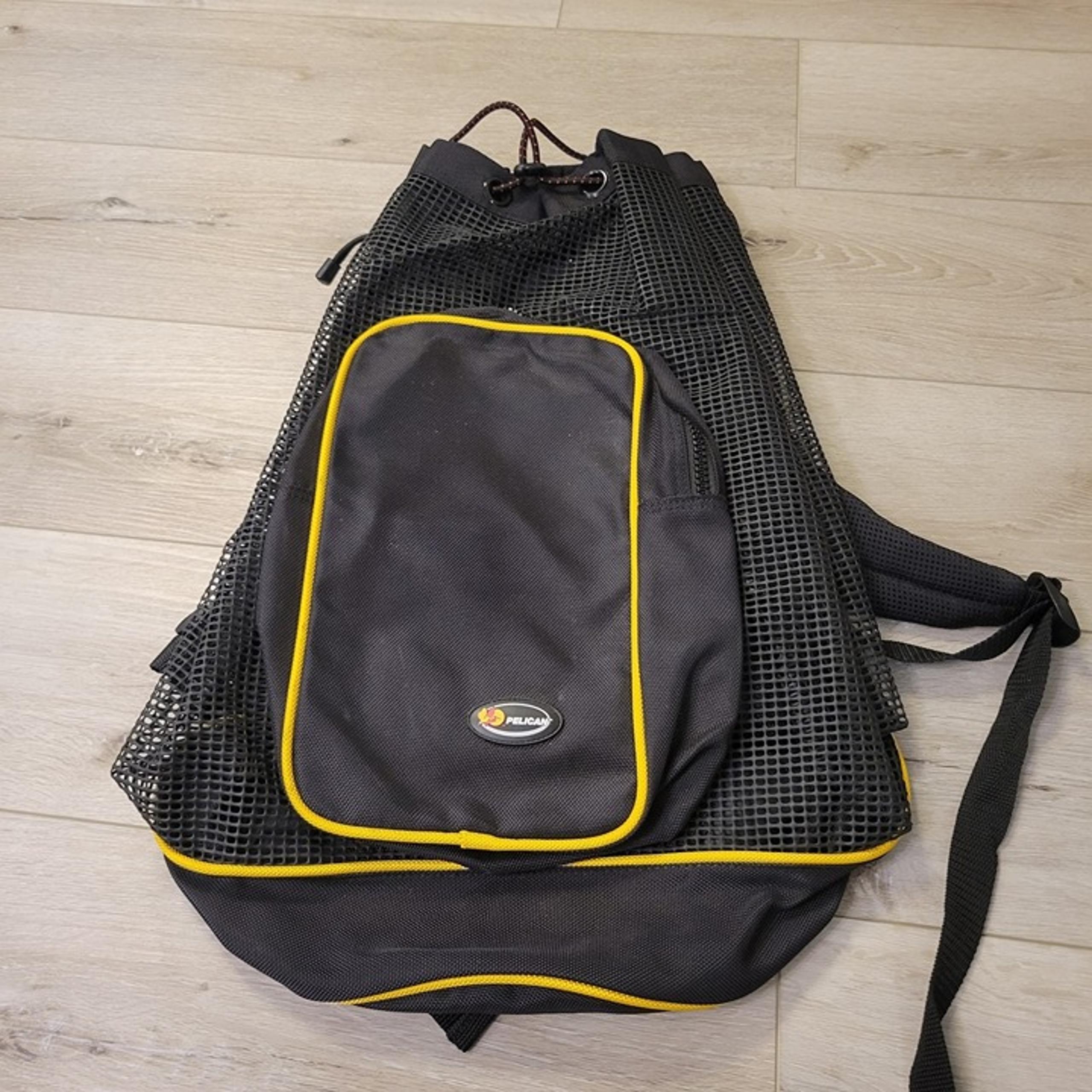 Pelican Duffle Cinch Closed Black Backpack