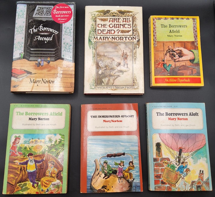 6 Vintage Mary Norton Books: The Borrowers and Are All the Giants Dead?