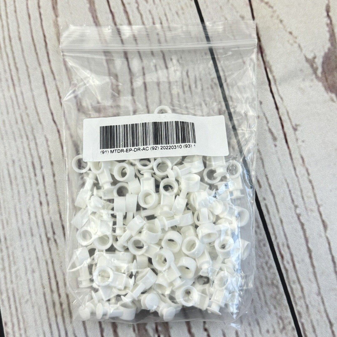 100-Pk Kirsch Ripplefold Wheeled Slides Carrier with Pendant White