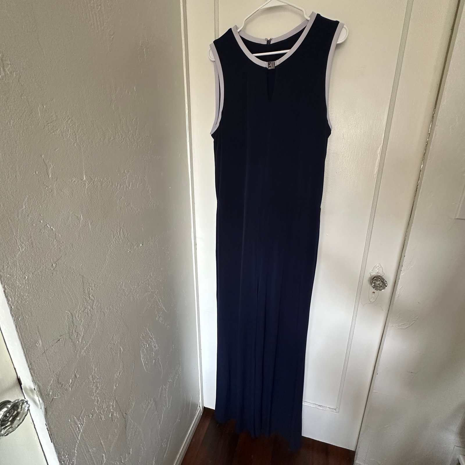 Lauren Ralph Lauren Women's Navy Blue Jumpsuit Size XL Airy Relaxed Fit Elegant