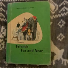 Vintage Friends Far and Near by Ginn, 1964. In great condition- book is warped a