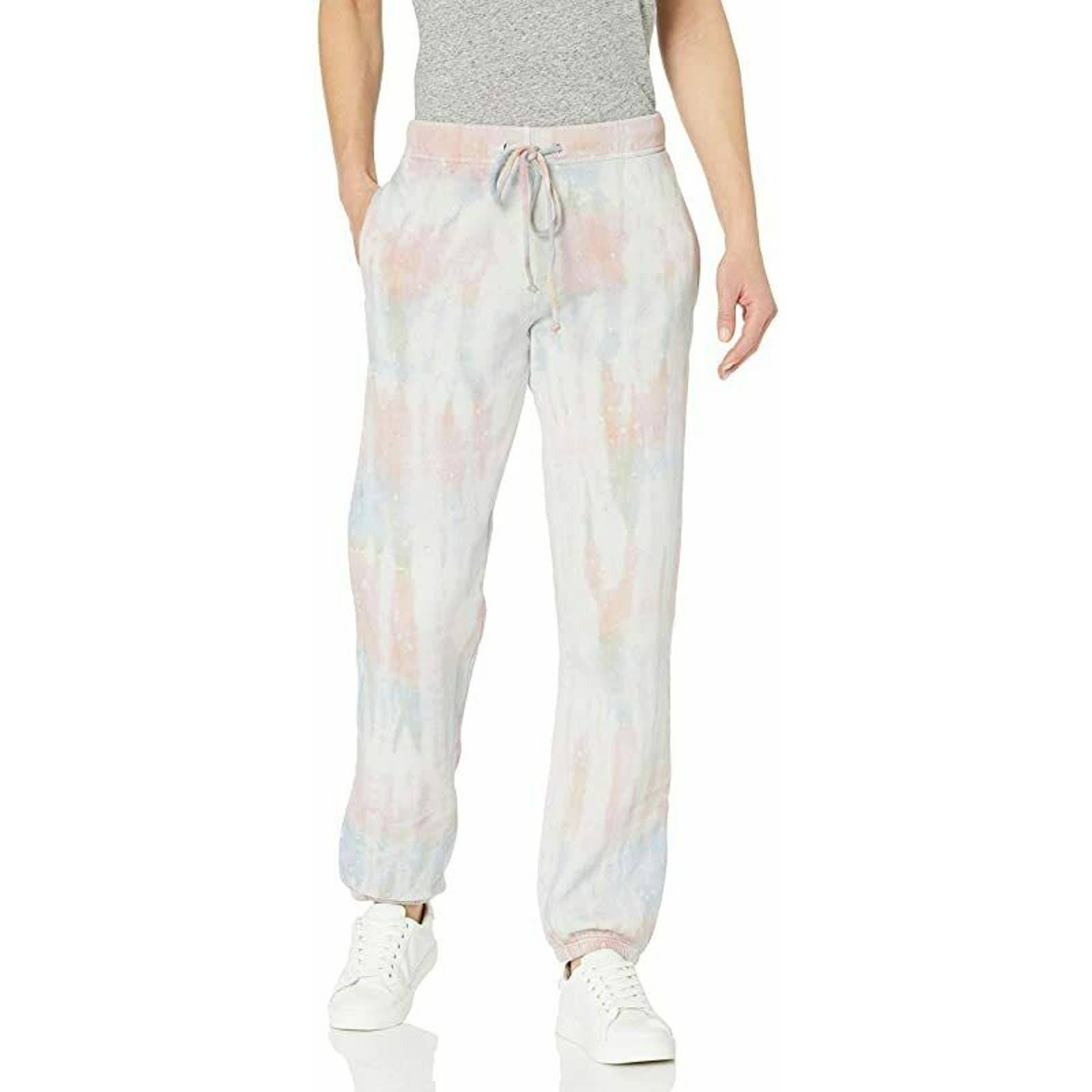 Velvet by Graham & Spencer Women's Hallie Tie Dye Sweatpants White XS, 178 NWT