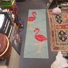 Kaleen Sea Isle Indoor Outdoor FLAMINGO Rug 2'x6' Sea04-17 Non Slip