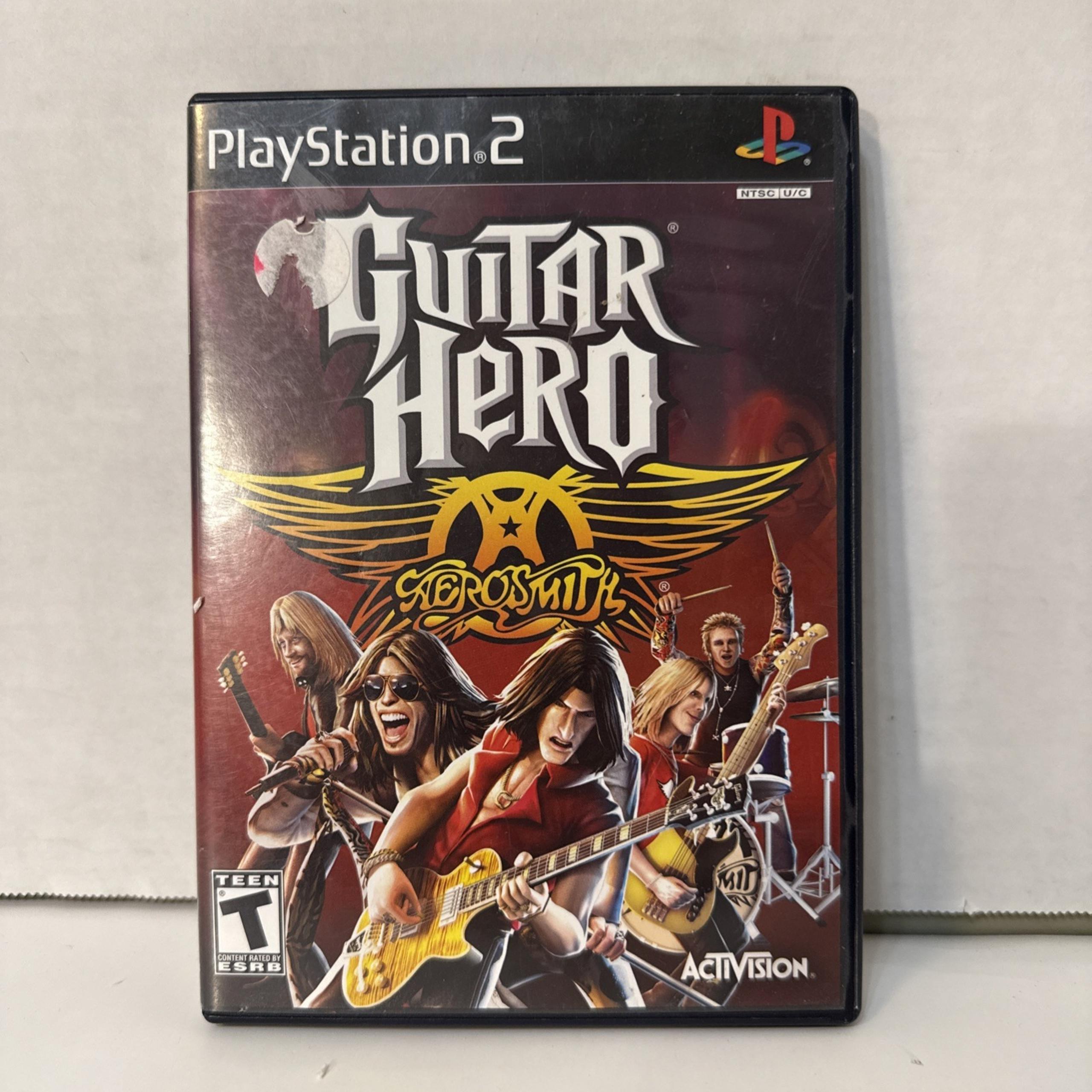 Guitar Hero Aerosmith PS2 PlayStation 2 + Tour Book - Complete CIB
