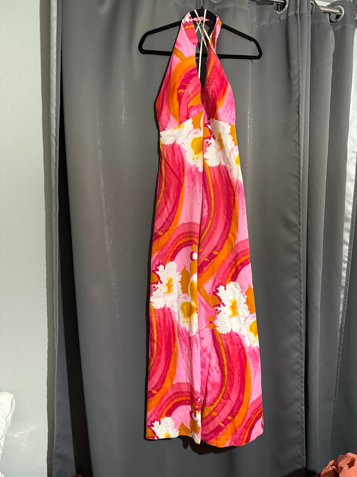 Mildred's by Hawaii Vintage Pink Jumper SIZE 10 Yellow Orange Retro