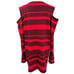 Questions Women's Red & Black Striped Cold Shoulder Sweater 2X metallic thread