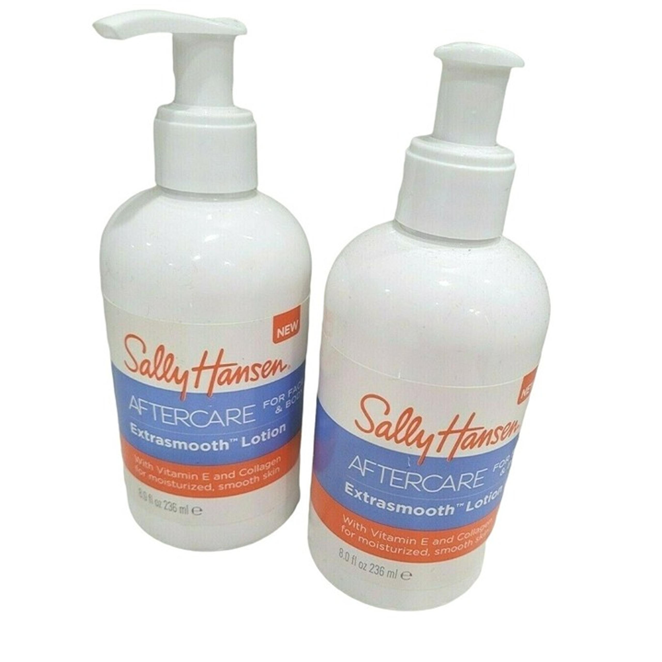 Sally Hansen Aftercare Extra Smooth Face & Body Lotion, 8 oz each 2 pack