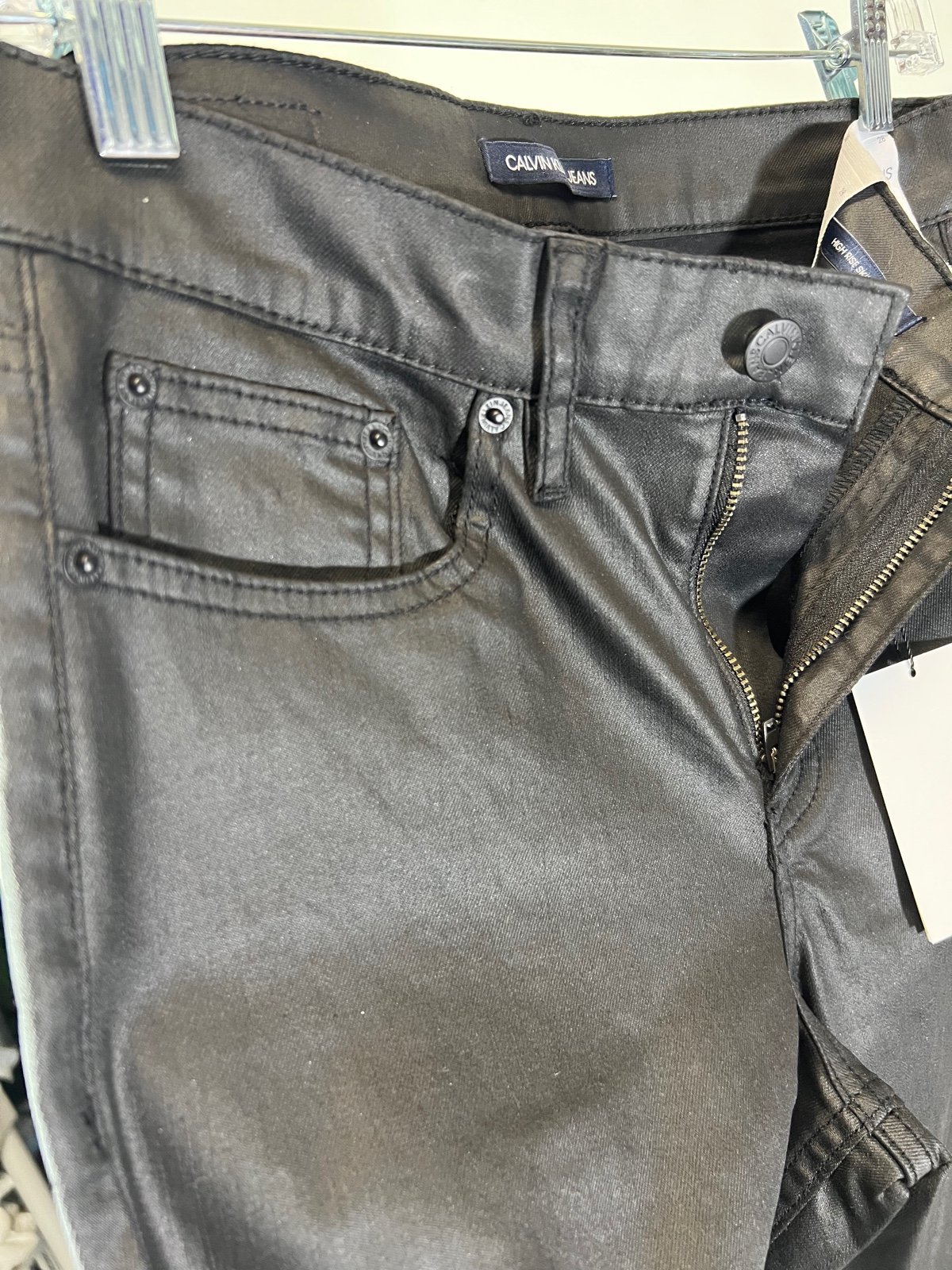 Calvin Klein high rise black skinny jeans