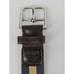 COACH Vintage Leather Blue/Gray & Beige Belt Chrome Buckle