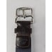 COACH Vintage Leather Blue/Gray & Beige Belt Chrome Buckle