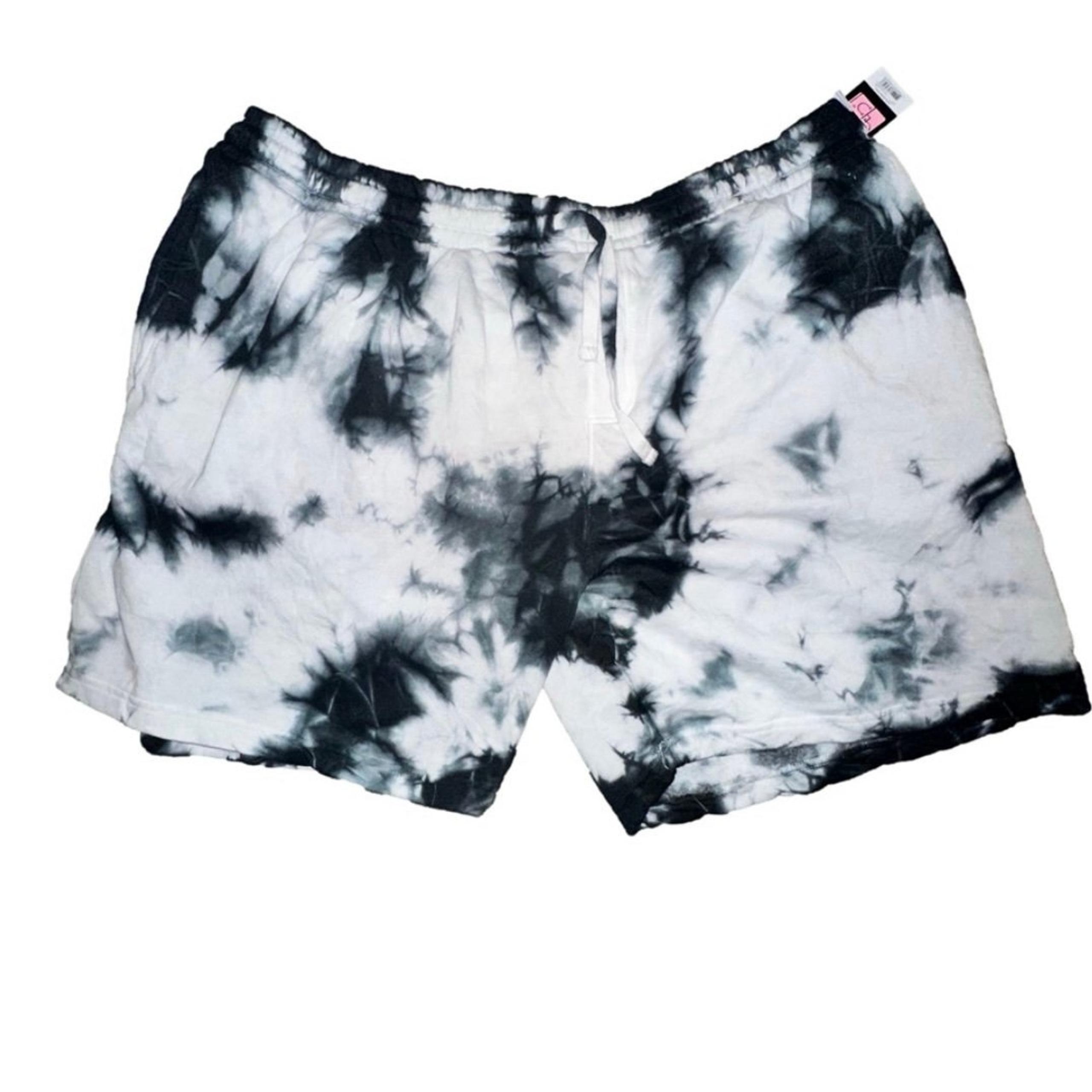 Men's No Boundaries Shorts, 3XL/3XG, Black & White