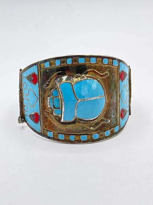 Art Deco Scarab Cuff, Eyptian Revival