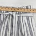 Madewell Linen Cotton Paperbag High Rise Tapered Pants Size 4 White Blue Stripe