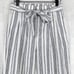 Madewell Linen Cotton Paperbag High Rise Tapered Pants Size 4 White Blue Stripe