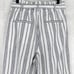 Madewell Linen Cotton Paperbag High Rise Tapered Pants Size 4 White Blue Stripe