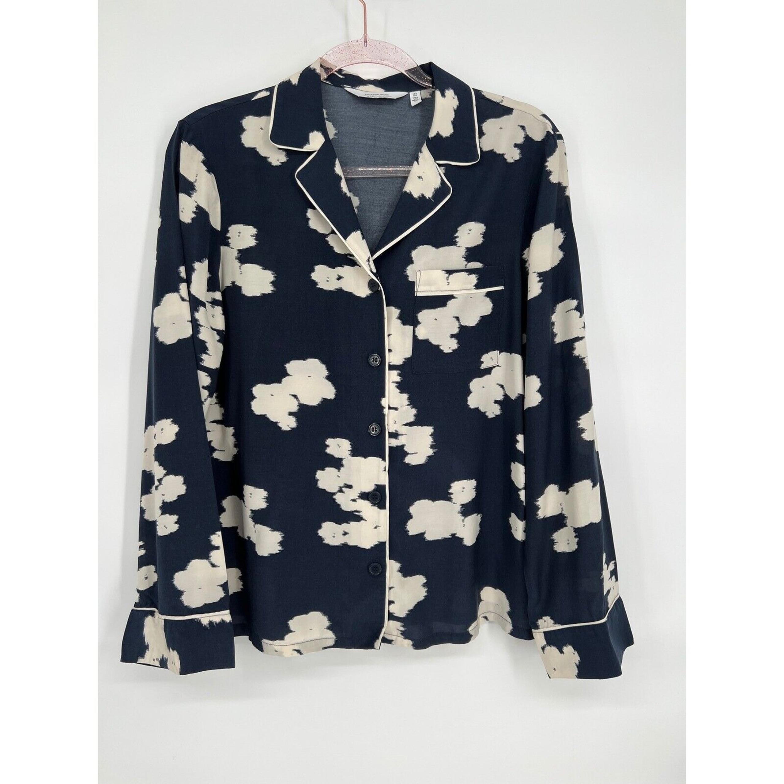 Stockholm Atelier & Other Stories Floral Print Lg Sleeve Button Down PJ Sz 4