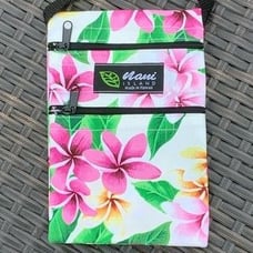 Crossbody Mauve Plumeria Floral Passport Holder