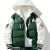 Mens puffer coat-casual men zip-up Jacket woth pockets