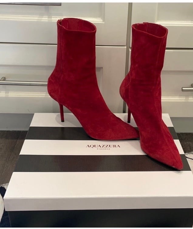 aquazzura sued boots