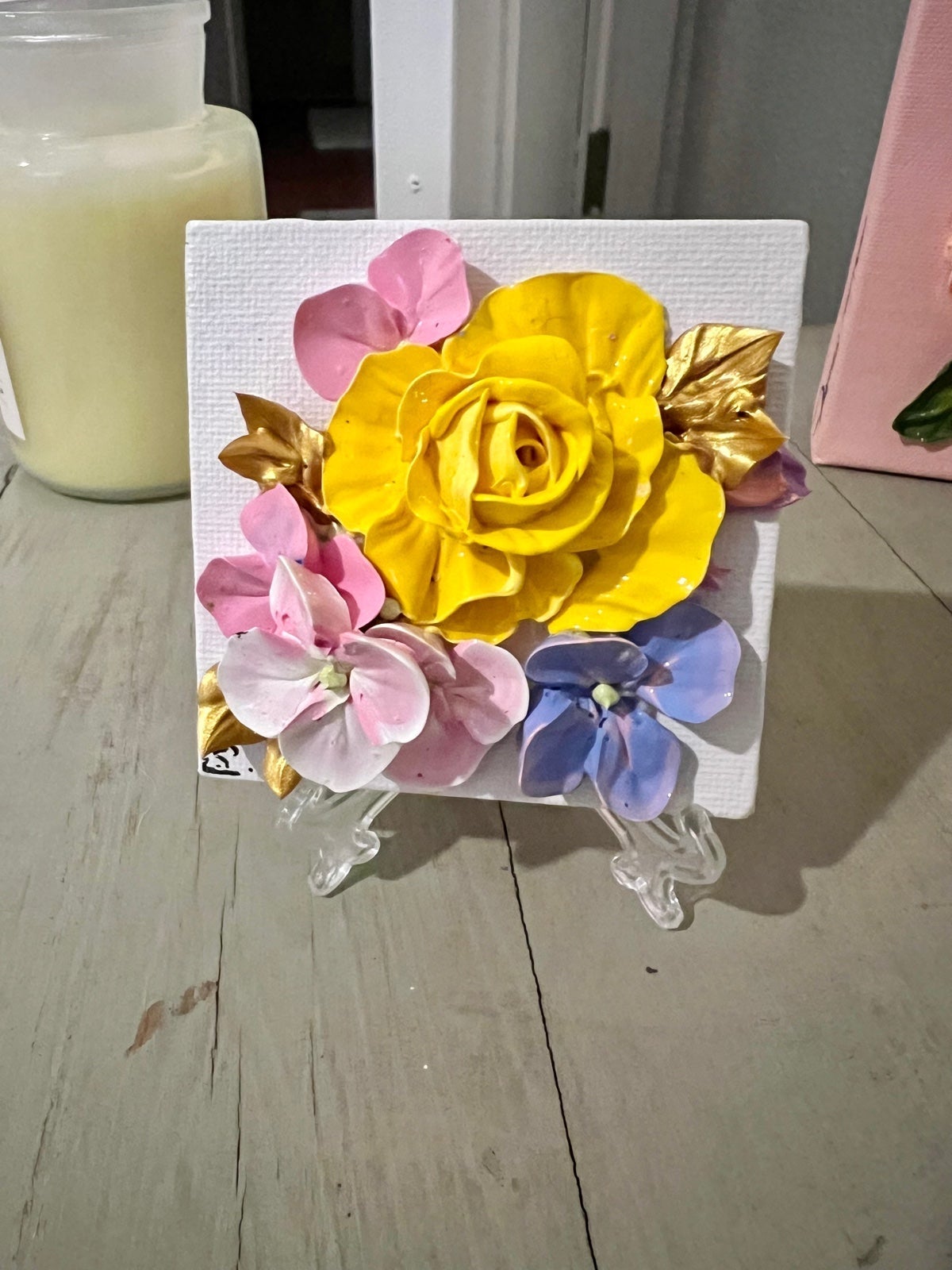 3D Floral hydrangea and rose painting