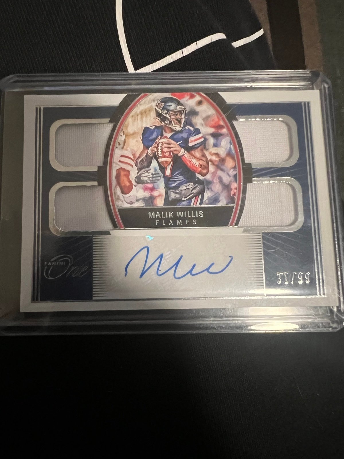 Malik Willis panini one 31/99 Auto card