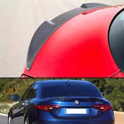 NEW 2017-2024 ALFA GIULIA QUADRIFOGLIO REAL CARBON FIBER TRUNK SPOILER WING