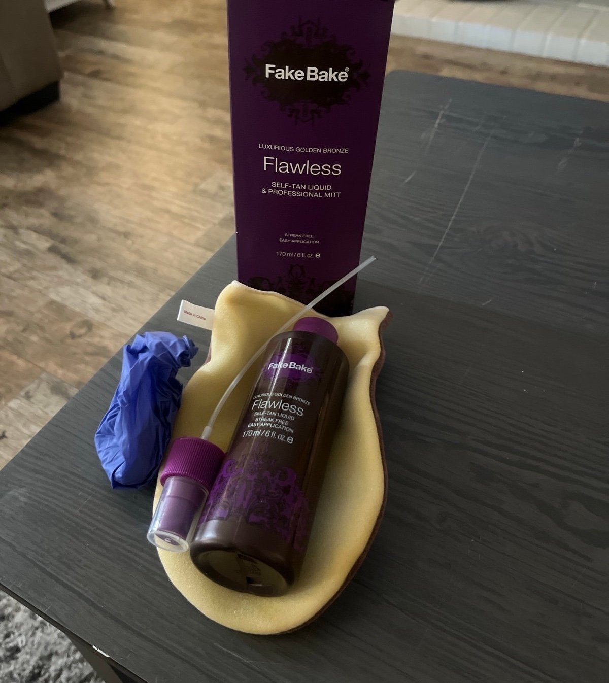Fake Bake flawless self tan liquid & professional mitt