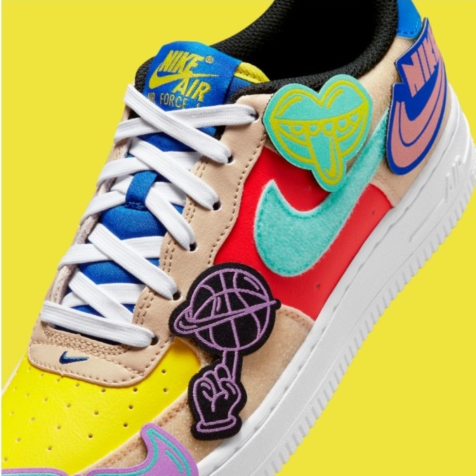 Nike Air Force 1 Low Multi-Color Velcro SKU: FN7818-100